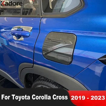 Для Toyota Corolla Cross 2019-2021 2022 2023 Карбоновая отделка крышки топливного бака для автомобильного газа Наклейка на крышку масляного бензинового бака Внешние Аксессуары