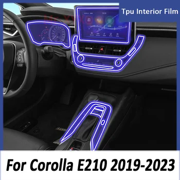 Для TOYOTA Corolla E210 2019-2023 Наклейка на панель коробки передач консоли автомобиля Прозрачная защитная пленка для салона автомобиля из ТПУ
