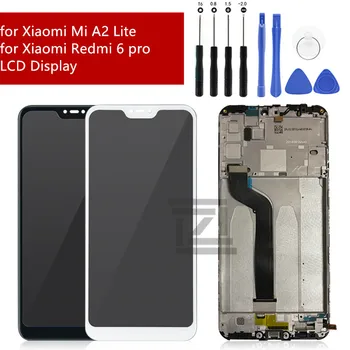 Для Xiaomi Redmi 6 Pro/Mi A2 Lite ЖК-дисплей с сенсорным экраном в рамке, дигитайзер для Xiaomi Mi A2 lite Замена ЖК-дисплея