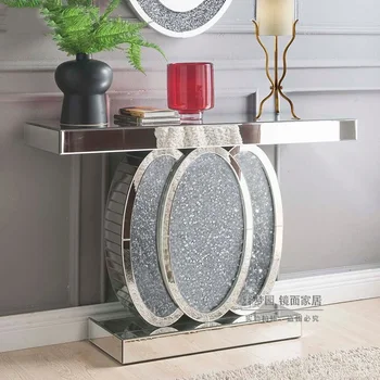 Европейский входной столик украшение перегородки стола легкий роскошный стиль современный креативный зеркальный столик на веранде