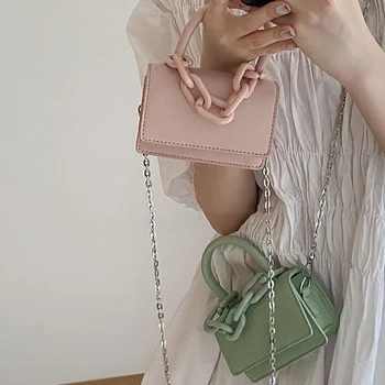 Женская милая мини-сумка через плечо, однотонная сумка, новая модная сумка через плечо