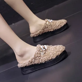 Женская обувь с закрытым носком 2023, сабо на каблуке для девочек, новые римские резиновые тапочки на толстой плоской подошве, стильные и удобные