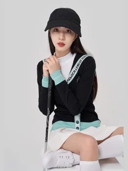 Женская одежда для гольфа, осенне-зимний свитер, кардиган, верхняя одежда, модное теплое пальто, спортивная верхняя одежда в корейском стиле