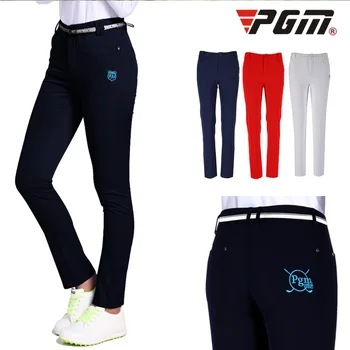 Женские брюки для гольфа PGM, высокоэластичные Мягкие брюки для игры в гольф, мяч для гольфа, женская одежда, весенне-летние спортивные брюки KUZ024