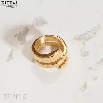 Женские кольца для мальчиков и девочек из смолы KITEAL 18 кг, позолоченные женские кольца для мальчиков и девочек, мужские украшения ripple ring