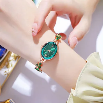 Женские часы-браслет со стразами, красные женские часы с маленьким циферблатом, фиолетовые кварцевые водонепроницаемые наручные часы Reloj Mujer
