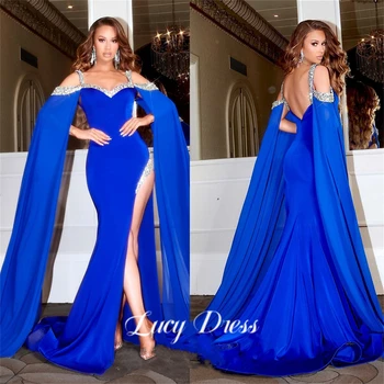 Женское вечернее платье Lucy, свадебное платье с русалочкой, Синяя гостья, блестящие женские платья Sharon Happy White, элегантные платья невесты 2023 года.