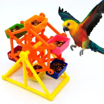 Забавная кормушка для птиц, износостойкая пластиковая игрушка для кормления птиц, домашняя птица, Попугай, Ветряная мельница, игрушка