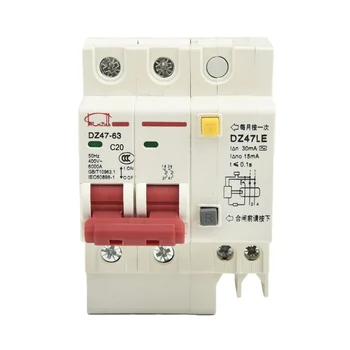 Защита от перенапряжения SPD Разрядник 2-полюсный автоматический выключатель DZ47LE 10A 20A Защита от утечки короткого замыкания