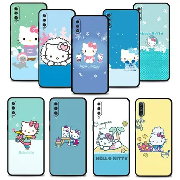 Зимний Чехол для телефона Hello Kitty с изображением Снежинки на коньках Samsung Galaxy A70 A70s A50 A30s A04s A20s A20e A02 A02s A03 M52 A42 M31