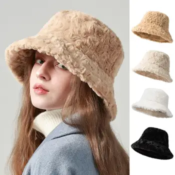 Зимняя шляпа рыбака Зимняя женская плюшевая шляпа рыбака, стильная теплая ветрозащитная шляпа с широкими полями для холодной погоды