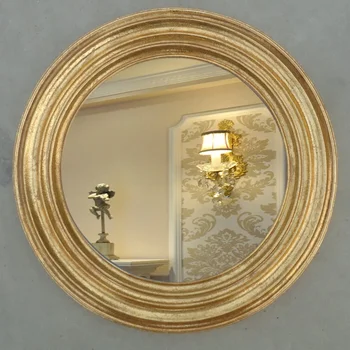 Золотое декоративное настенное зеркало в Скандинавском современном стиле Декоративное зеркало для ванной комнаты Дизайнерское стекло Парикмахерская Espejo Aumento Декор стен