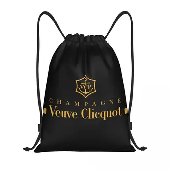 Изготовленные на Заказ Роскошные Сумки-Рюкзаки Clicquot Champagne Drawstring Backpack Bag Облегченные Сумки-Рюкзаки для Спортзала класса Люкс с Шампанским для покупок