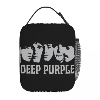 Изолированная сумка для ланча Deep Purple, товар рок-группы, винтажный ланч-бокс с уникальным дизайном, термоохладитель, ланч-бокс для школы