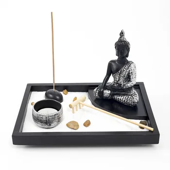 Китайский дзен-песочный столик Статуя Будды Украшения для поклонения аромату Будды Украшения для чайного столика