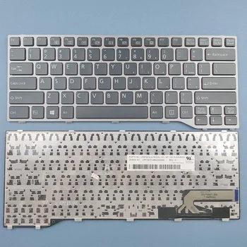 Клавиатура для ноутбука Fujitsu Lifebook серии T725 T726 Q775 Q737 Q736 в серебряной рамке с раскладкой США