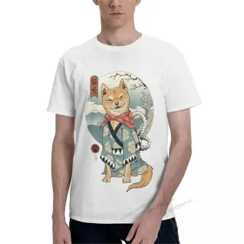 Классическая футболка Shiba Inu, мужские повседневные футболки, футболка с круглым вырезом и коротким рукавом, одежда из чистого хлопка с принтом