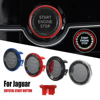 Кнопка запуска автомобиля, кнопка зажигания, крышка из хрусталя, кнопка включения для Jaguar с кнопкой запуска в одно касание в центре, защита от царапин