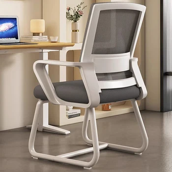 Компьютерное Эргономичное офисное кресло с откидной спинкой, туалетный столик для спальни, Белое Дизайнерское массажное кресло, складная мебель Silla Escritorio