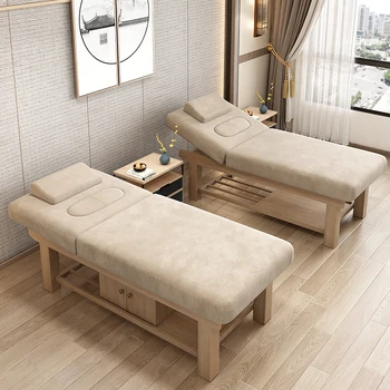Косметическая массажная кровать для чистки ушей Wooden Comfort Home Tattoo Massage Bed Фирменный Столик для сна De Massage Beauty Furniture BL50AM