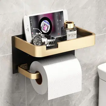 Космическая алюминиевая настенная коробка для салфеток, противоскользящая вешалка для полотенец, Вешалка для хранения телефона, Полка для туалета, держатель для бумаги, ванная комната