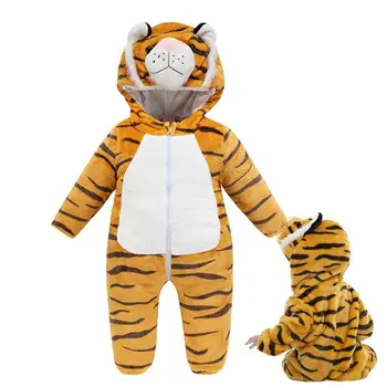 Костюм Тигра для детей, мягкие и удобные костюмы на Хэллоуин для малышей, костюмы на Хэллоуин для маленьких мальчиков с рисунком животного Тигра