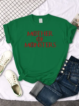 Креативная футболка Mother Of Monsters с надписью Street Essential, футболки, свободная удобная футболка в стиле хип-хоп, дышащая женская одежда