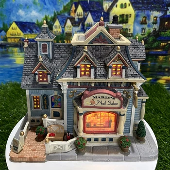 Креативный керамический ночник Lemax с росписью, миниатюрная версия европейского здания, мебель для дома, Украшение для гостиной, подарок