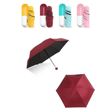 Креативный мини-капсульный зонт с защитой от ультрафиолета, Ветрозащитные складные зонты, карманный зонт от дождя