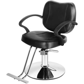Кресло для парикмахера ручной работы, удобное парикмахерское кресло для укладки фарфора и кресло для мытья посуды, кожа из ПВХ и гидравлический насос
