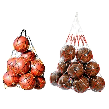 Крупногабаритная сетчатая сумка для хранения спортивных мячей Баскетбольные переноски футбольная сумка для хранения