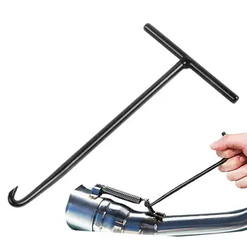 Крюк для выхлопной пружины мотоцикла Т-образная ручка, гаечный ключ для пружины выхлопной трубы, Инструмент для ремонта скутера, мотоцикла, байка