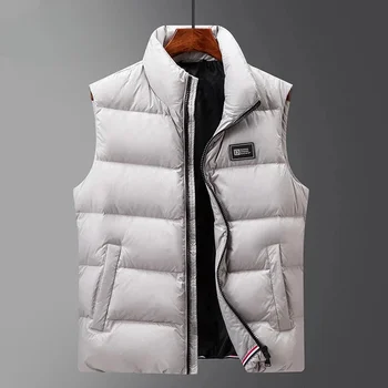 Куртка из 90% белой утки, повседневные мужские пальто без рукавов, Утепленный пуховик для мужчин, осенне-зимний пуховик Jaquetas