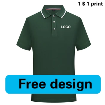 Летняя повседневная рубашка поло с пользовательским логотипом для мужчин и женщин, напечатанный текст, изображение, дизайн вышивки, дышащий фирменный топ с коротким рукавом