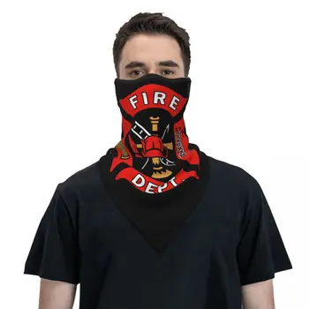 Логотип Пожарного департамента, бандана, гетры для катания на лыжах, велоспорта, мужчины, женщины, Пожарный, Пожарно-спасательная маска для лица, шарф-обертка