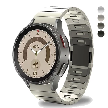 Магнитный Ремешок из Нержавеющей Стали для Samsung Galaxy Watch Classic 4 40 44 мм 42 46 мм Ремешок для Часов 5 Pro 45 мм Без Зазоров Мужской Браслет
