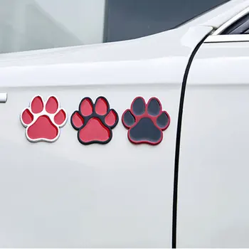 медвежья лапа 3D персонализированные металлические автомобильные наклейки с медвежьей лапой забавный автомобиль, милый отпечаток руки, креативный логотип, наклейки на кузов автомобиля, наклейки с царапинами