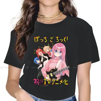 Милые девушки, женские футболки BOOCCHI THE ROCK Music Band, аниме-гранж, винтажная женская одежда, хлопок с графическим рисунком, короткий рукав