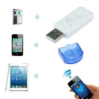 Мини-USB-адаптер стереомузыкальный приемник Беспроводной адаптер громкой связи USB, совместимый с Bluetooth, для приема музыки для радиостанций с динамиками A2DP
