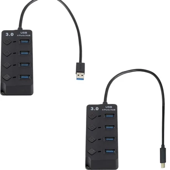 Многофункциональный концентратор USB/Type C с 4 портами USB-адаптера для повышения эффективности работы