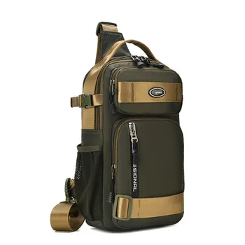 Модная сумка через плечо большой емкости, мужская повседневная сумка для путешествий на открытом воздухе, многофункциональная водонепроницаемая Большая нагрудная сумка