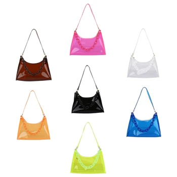 Модные Женские сумки из желе, прозрачная сумка из ПВХ, сумки для подмышек, повседневные женские Летние сумки, кошелек, новый Челночный корабль