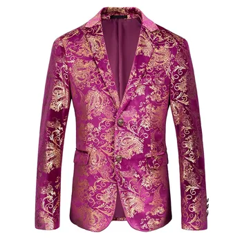 Модный новый мужской повседневный бутик 2023 года, деловая приталенная официальная одежда для банкетов, бронзирующий костюм, блейзеры, куртка, пальто