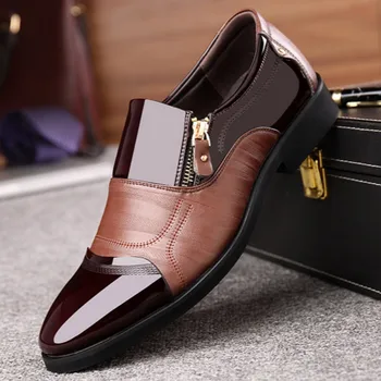 Мужская кожаная обувь люксового бренда, рабочая обувь в деловом стиле с острым носком, свадебные туфли для мужчин, официальная обувь для мужчин, Большие размеры 38-48