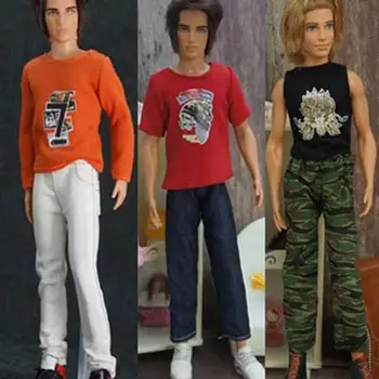 Мужская кукольная футболка ручной работы, 10 новых стилей, модная повседневная спортивная одежда, детские игрушки, кукла 30-32 см
