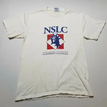 Мужская футболка NSLC Student Leadership с белой статуей Свободы N86