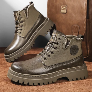 Мужские ботинки Chukka из водонепроницаемой кожи, повседневные оксфордские ботинки на шнуровке, повседневная мужская обувь для одежды