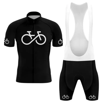 Мужской комплект велосипедной майки Bike Forever, нагрудник, шорты, костюм, велосипедная одежда, комплекты для горных шоссейных велосипедов, одежда