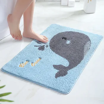 Мультяшный коврик для ванной, впитывающий коврик для ног, домашний противоскользящий пушистый мягкий декоративный коврик для ванной комнаты