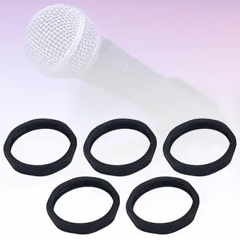 Мягкий протектор, 5 шт. Резиновый микрофон, противоскользящее кольцо от падения, Аксессуары для микрофона